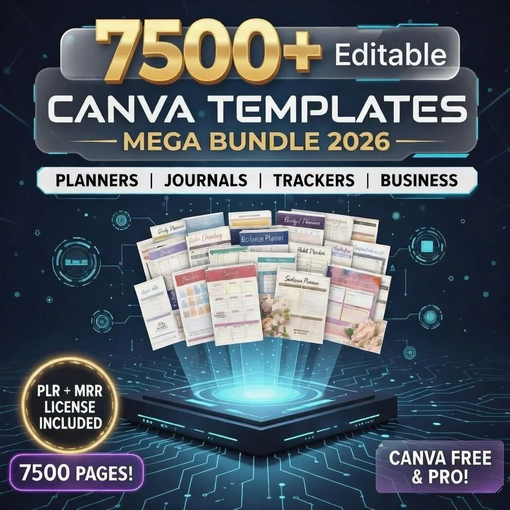 Canva Template Mega bundle 7000+ Pages (Editable)